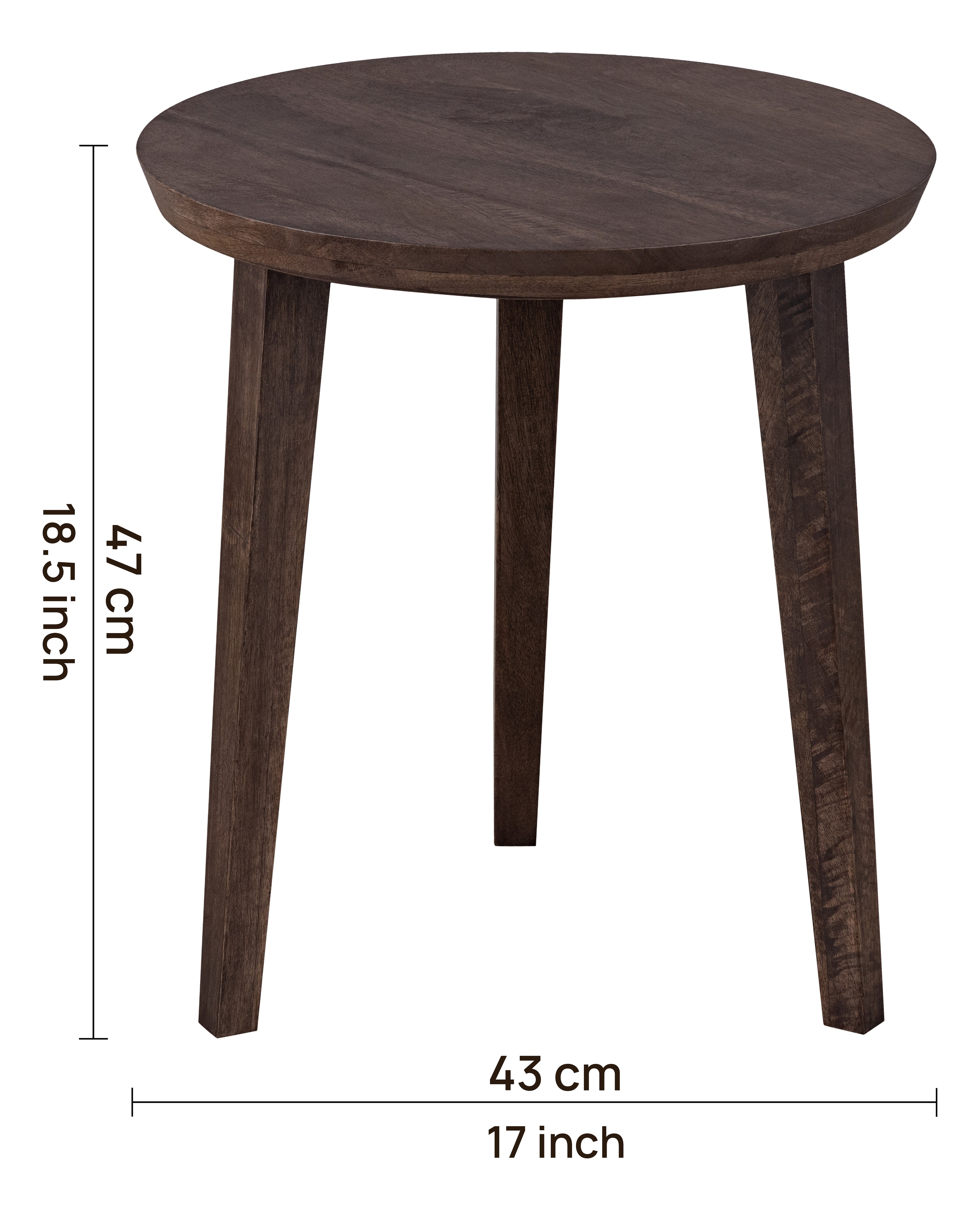 Grey Wooden Side Table For Home, Kitchen, Living Room, Balcony, Bedroom And Office