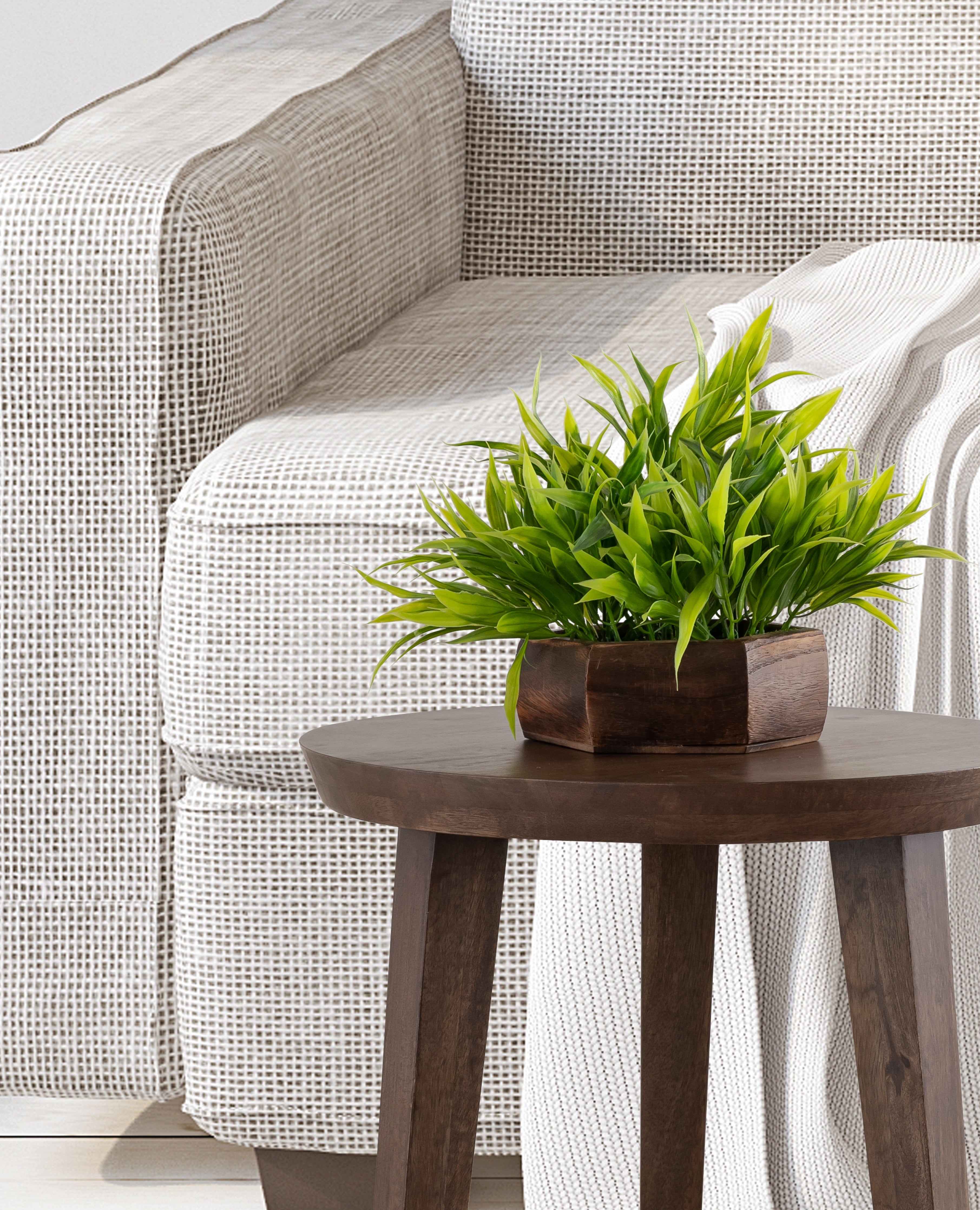 Grey Wooden Side Table For Home, Kitchen, Living Room, Balcony, Bedroom And Office