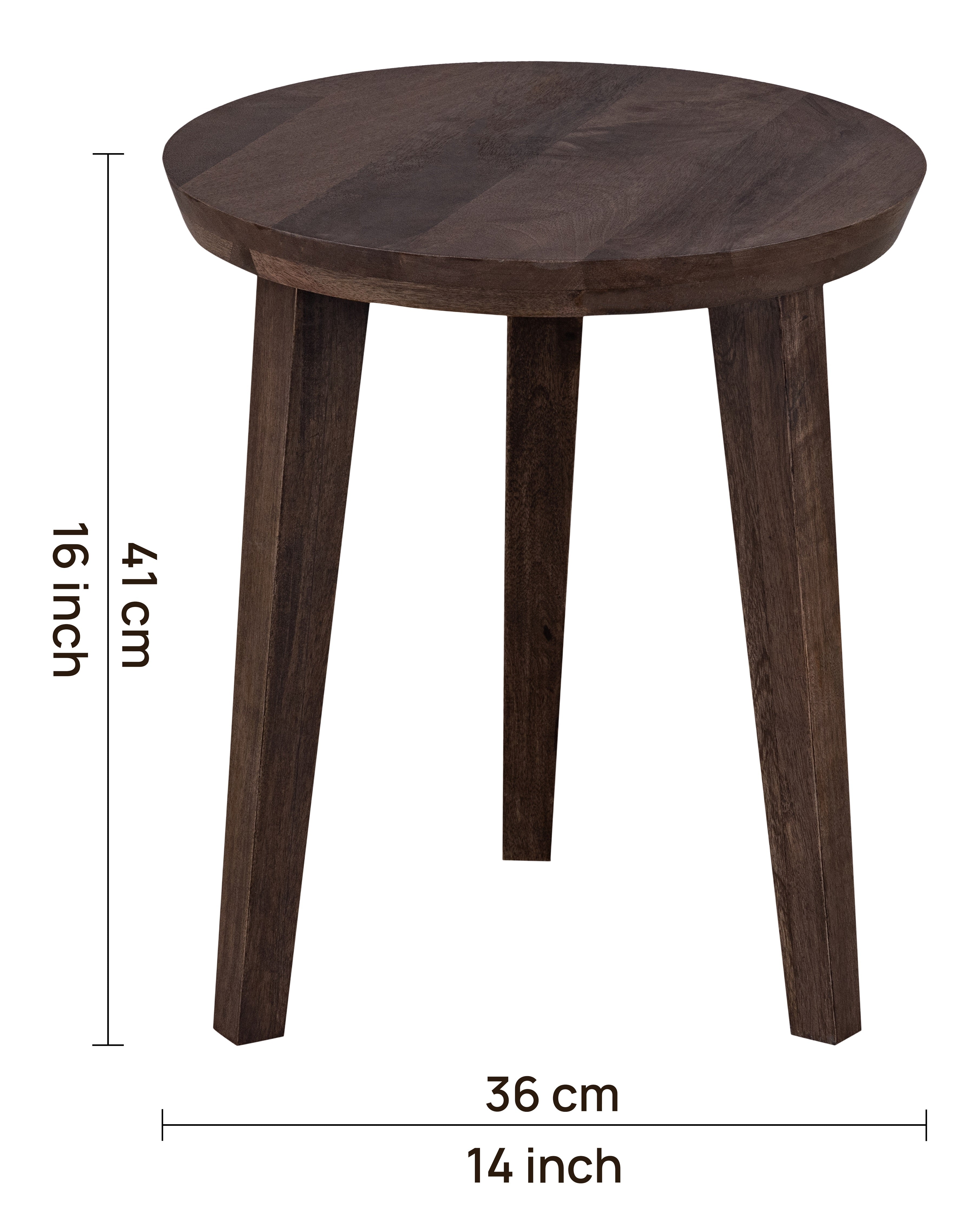Grey Wooden Side Table For Home, Kitchen, Living Room, Balcony, Bedroom And Office