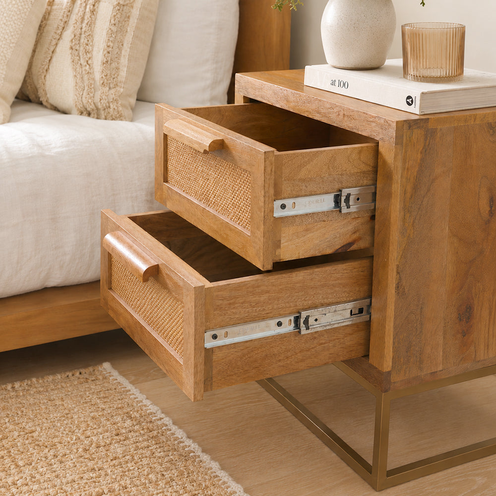 Ruhe Wooden Cabinet Drawer, Large - Natural