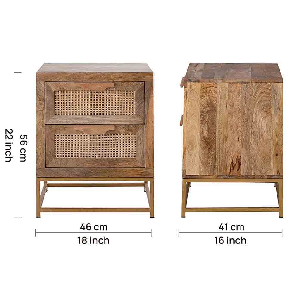 Ruhe Wooden Cabinet Drawer, Large - Natural