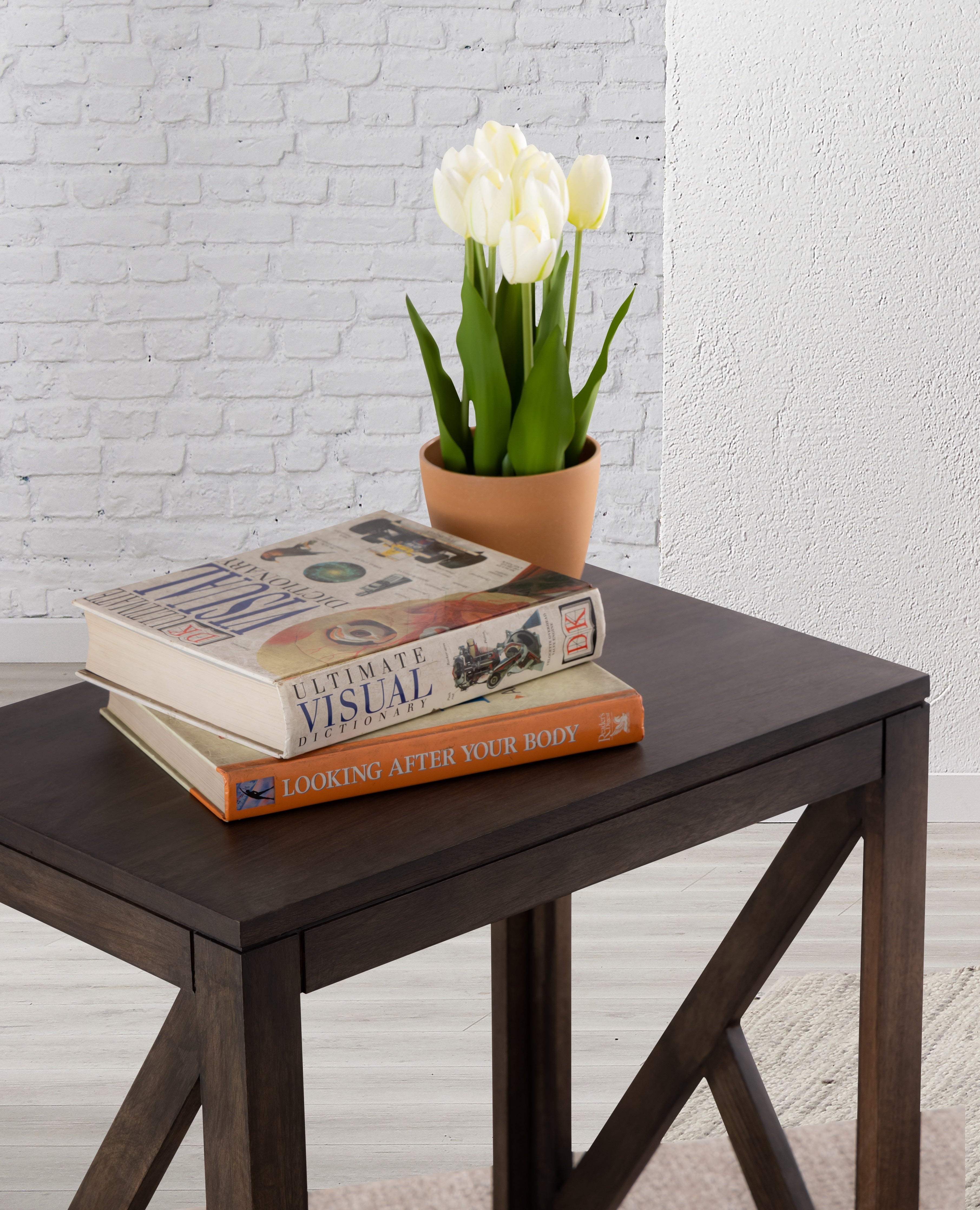 Grey Wooden Side Table For Home, Kitchen, Living Room, Bedroom, Balcony And Office