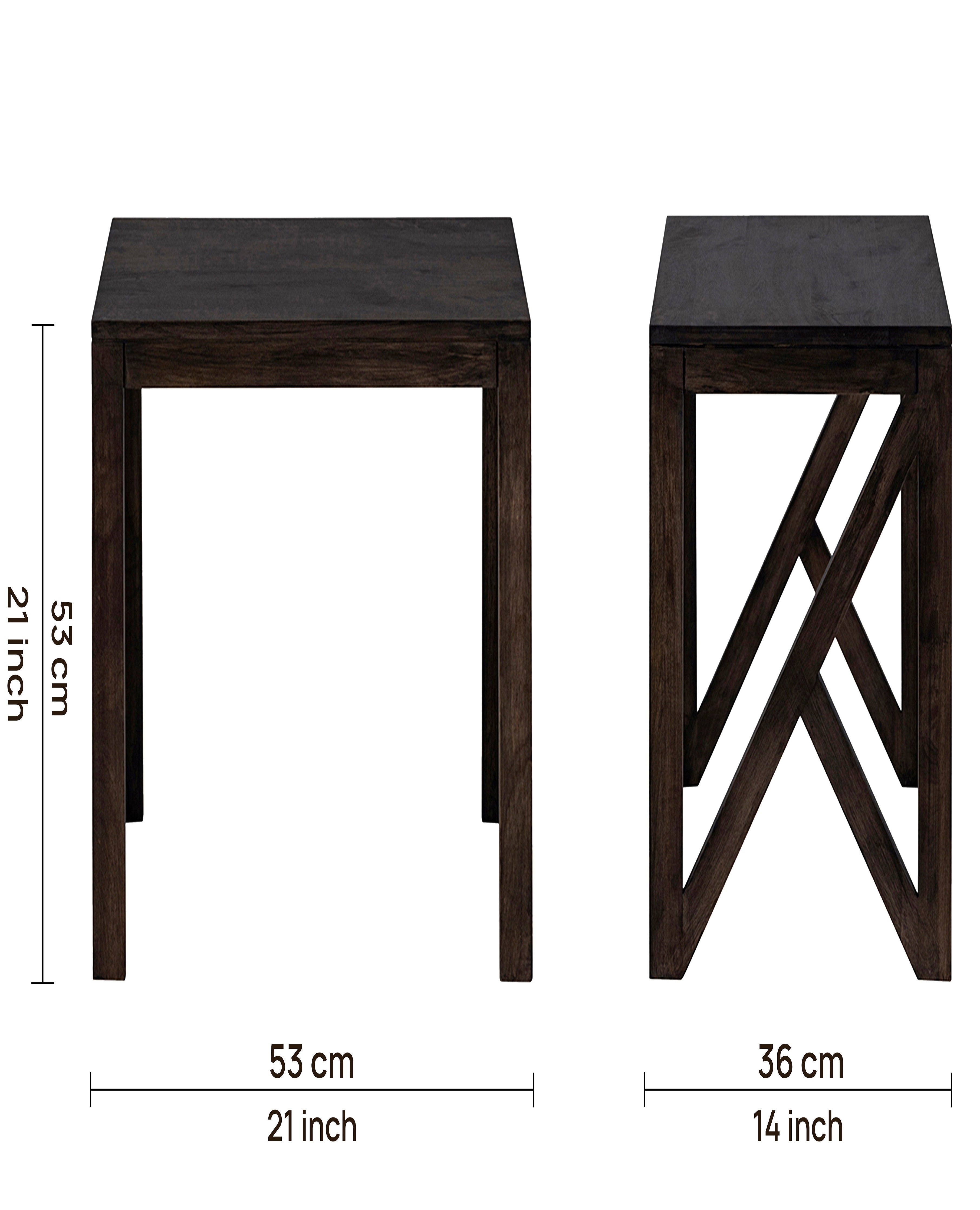 Grey Wooden Side Table For Home, Kitchen, Living Room, Bedroom, Balcony And Office