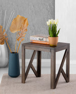 Grey Wooden Side Table For Home, Kitchen, Living Room, Bedroom, Balcony And Office