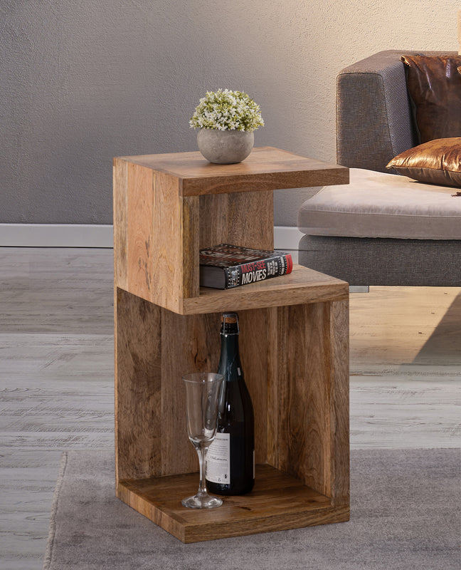 Helix Wooden Side Table - Natural