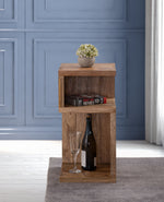 Brown Wooden Open Storage Side Table For Home, Kitchen And Office