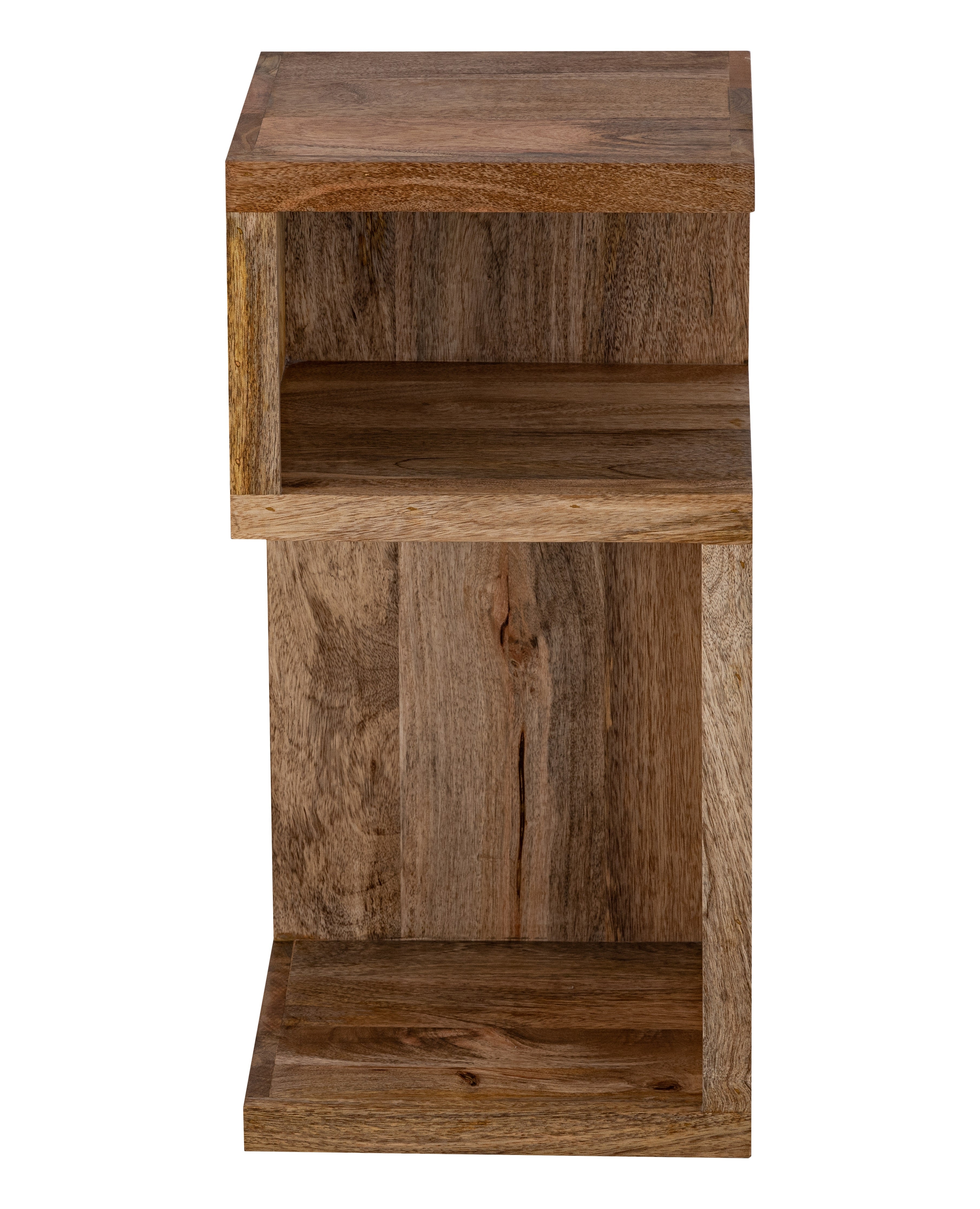 Brown Wooden Open Storage Side Table For Home, Kitchen And Office