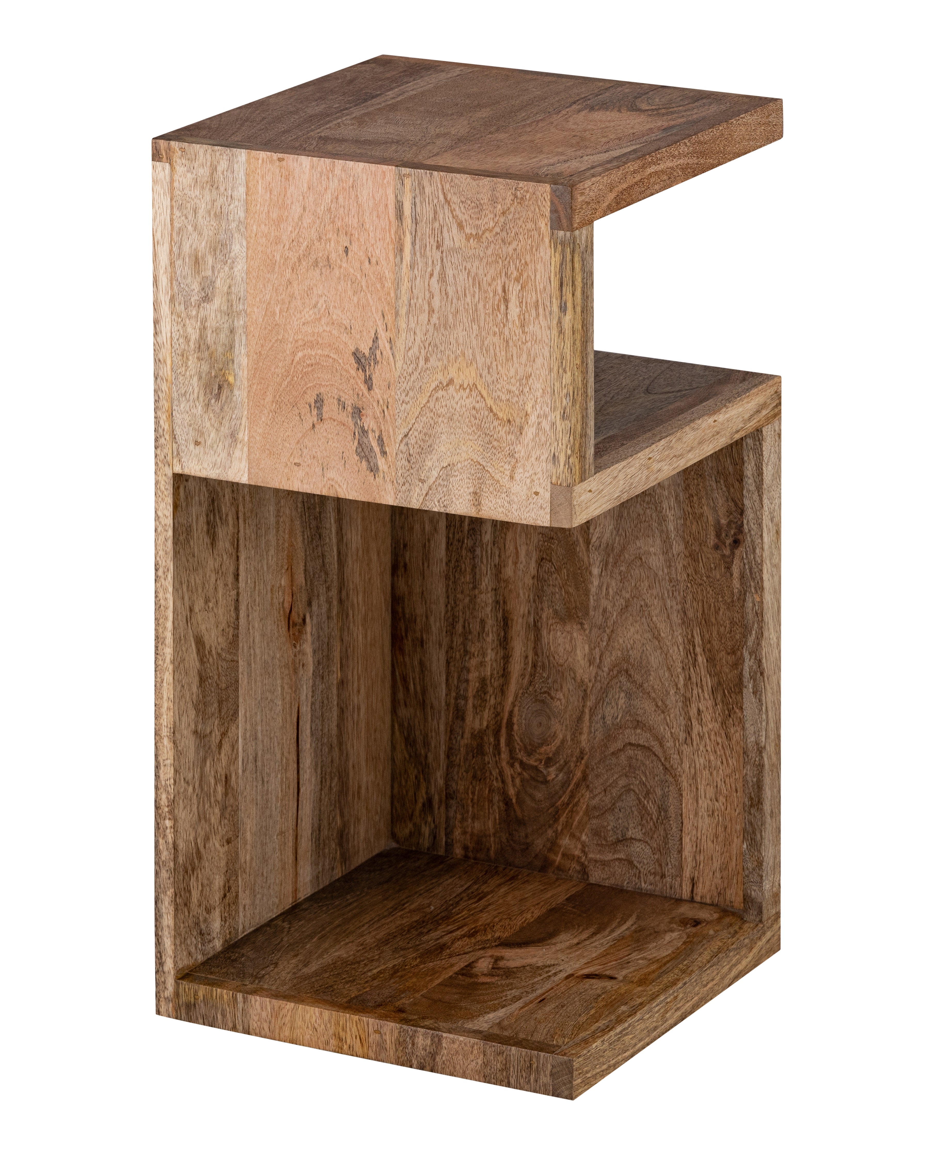 Brown Wooden Open Storage Side Table For Home, Kitchen And Office