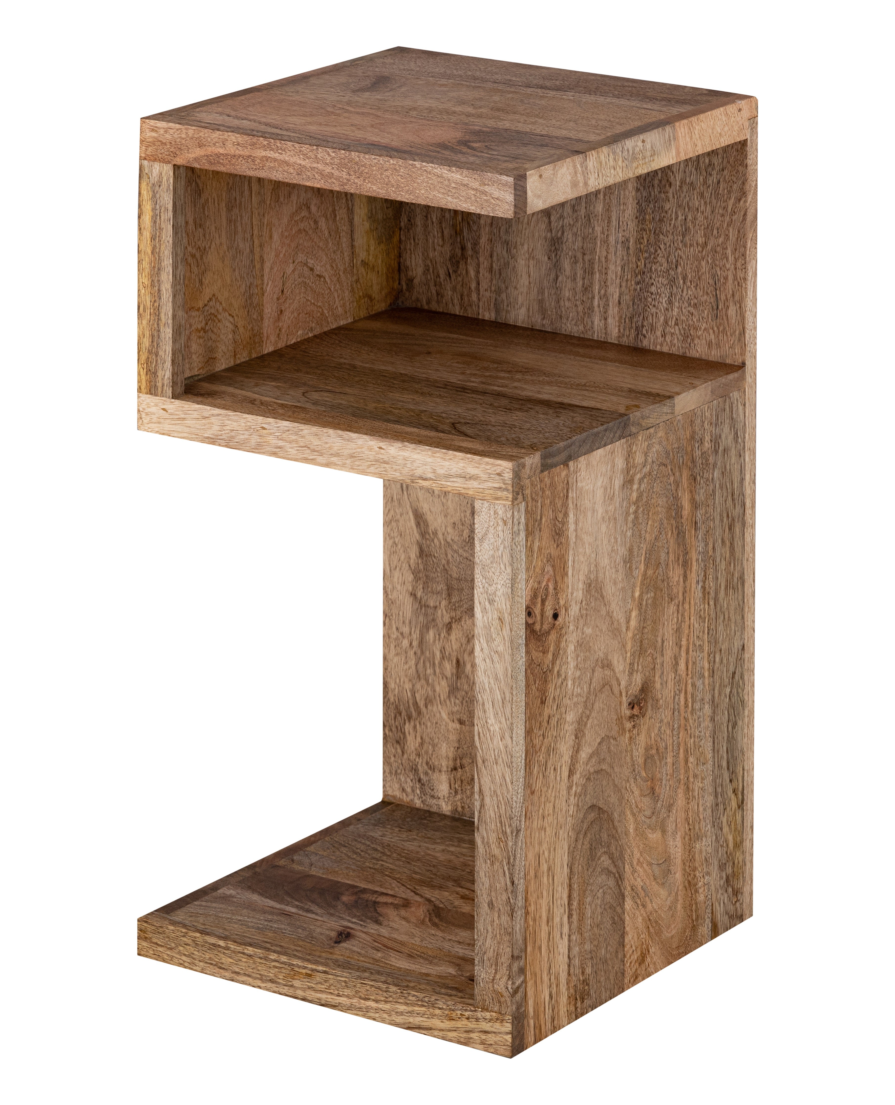 Brown Wooden Open Storage Side Table For Home, Kitchen And Office
