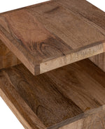 Brown Wooden Open Storage Side Table For Home, Kitchen And Office