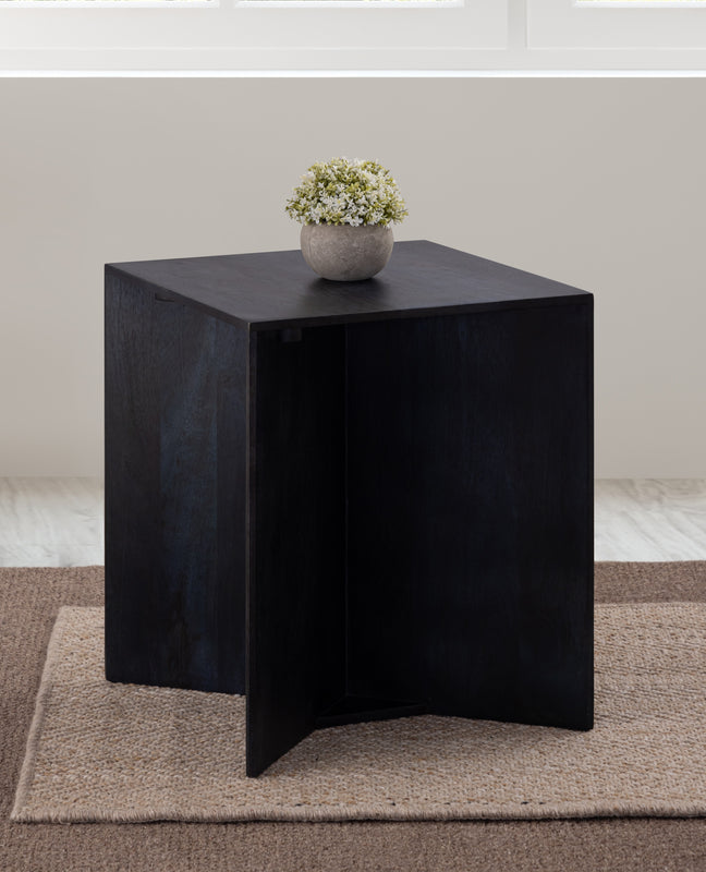 Trist Wooden Side Table - Blue