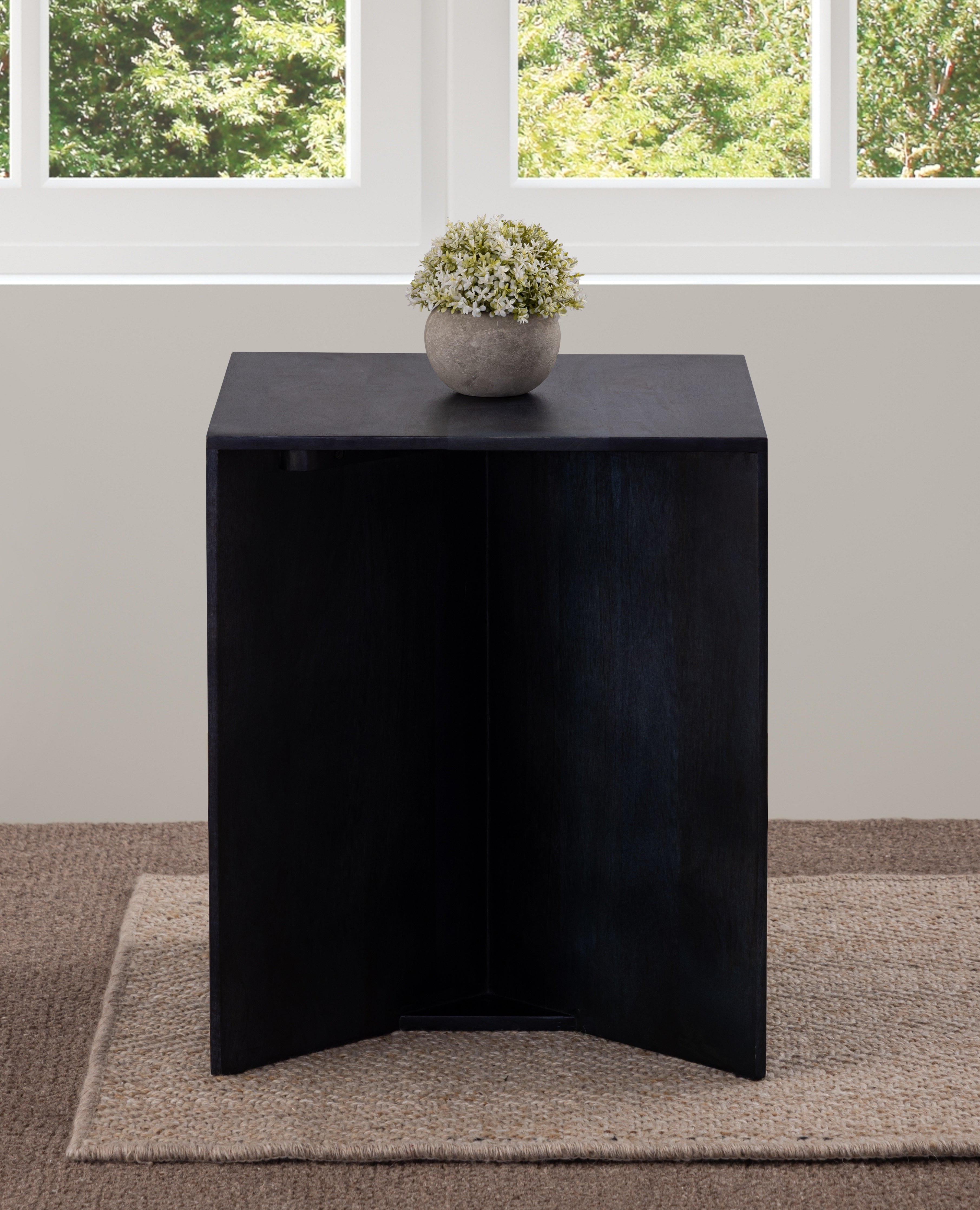 Blue Wooden Side Table For Living Room, Kitchen, Balcony, Home And Office