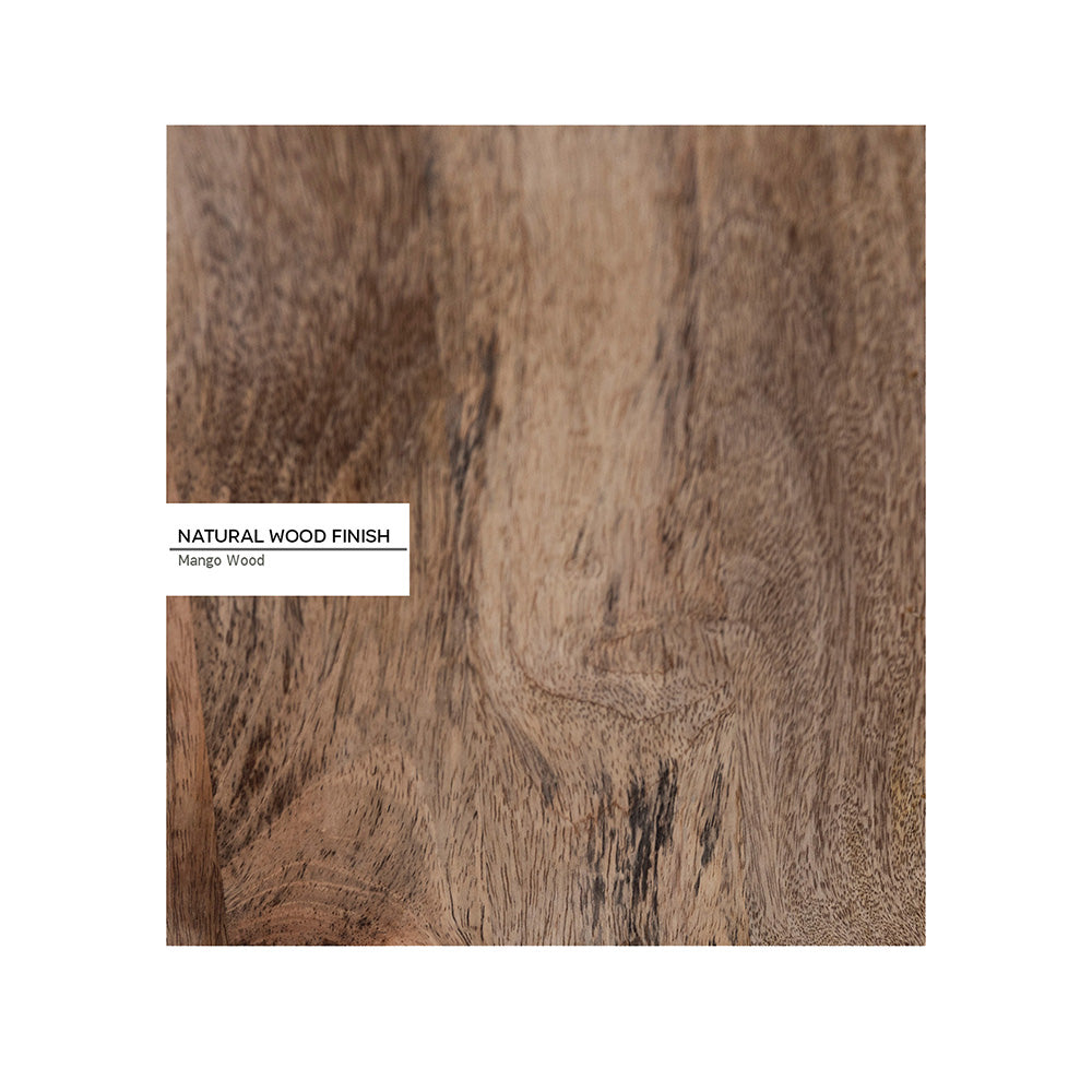Prism Wooden Side Table - Brown