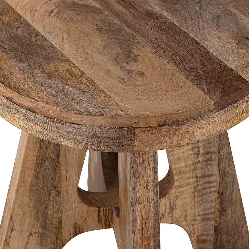 Denzo Wooden Stool - Natural