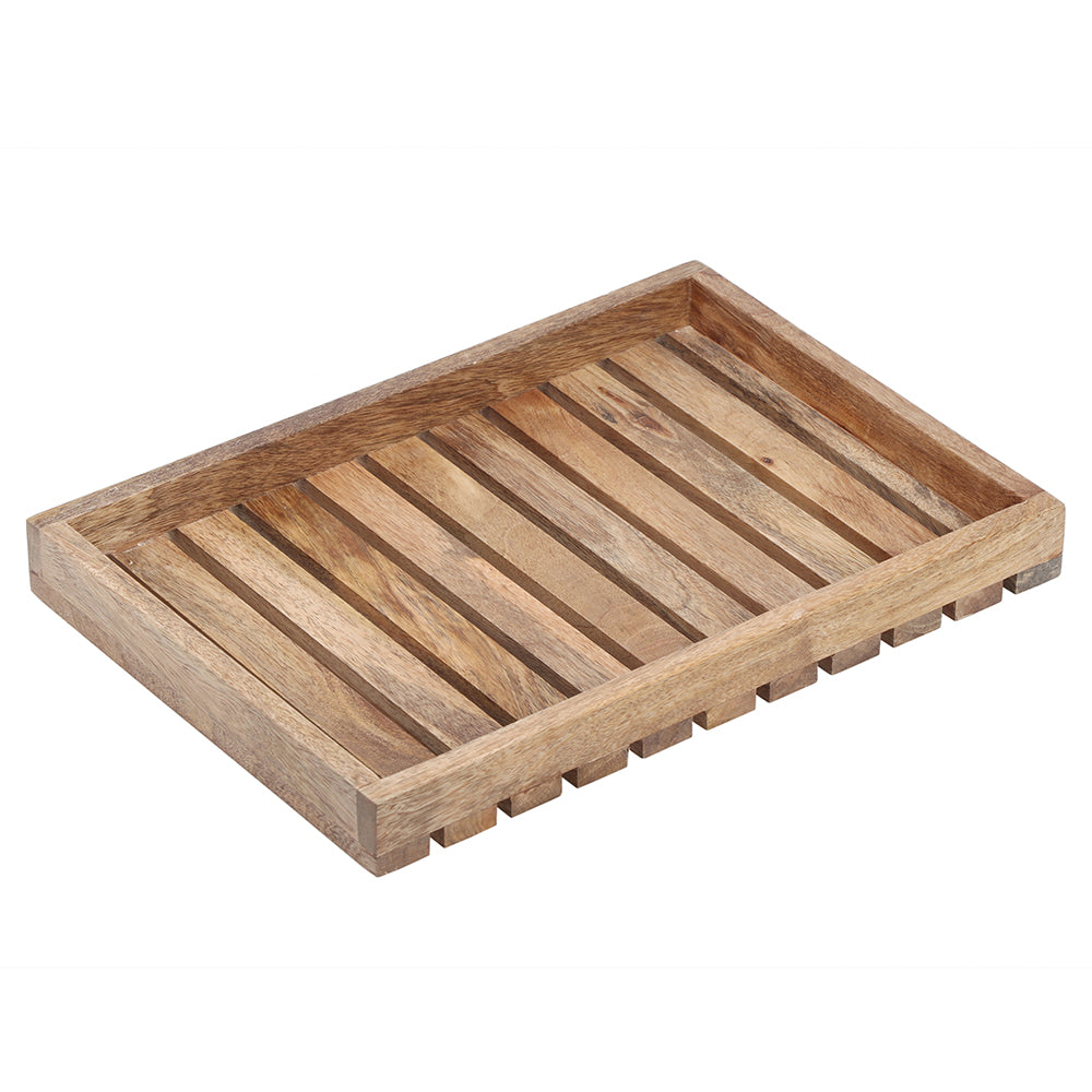 Ebony Wooden Serving Tray, Large - Brown