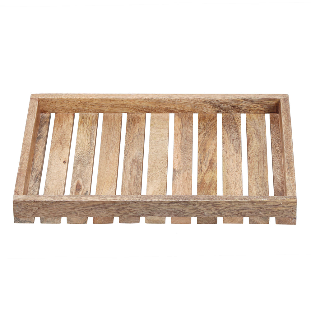Ebony Wooden Serving Tray, Large - Brown