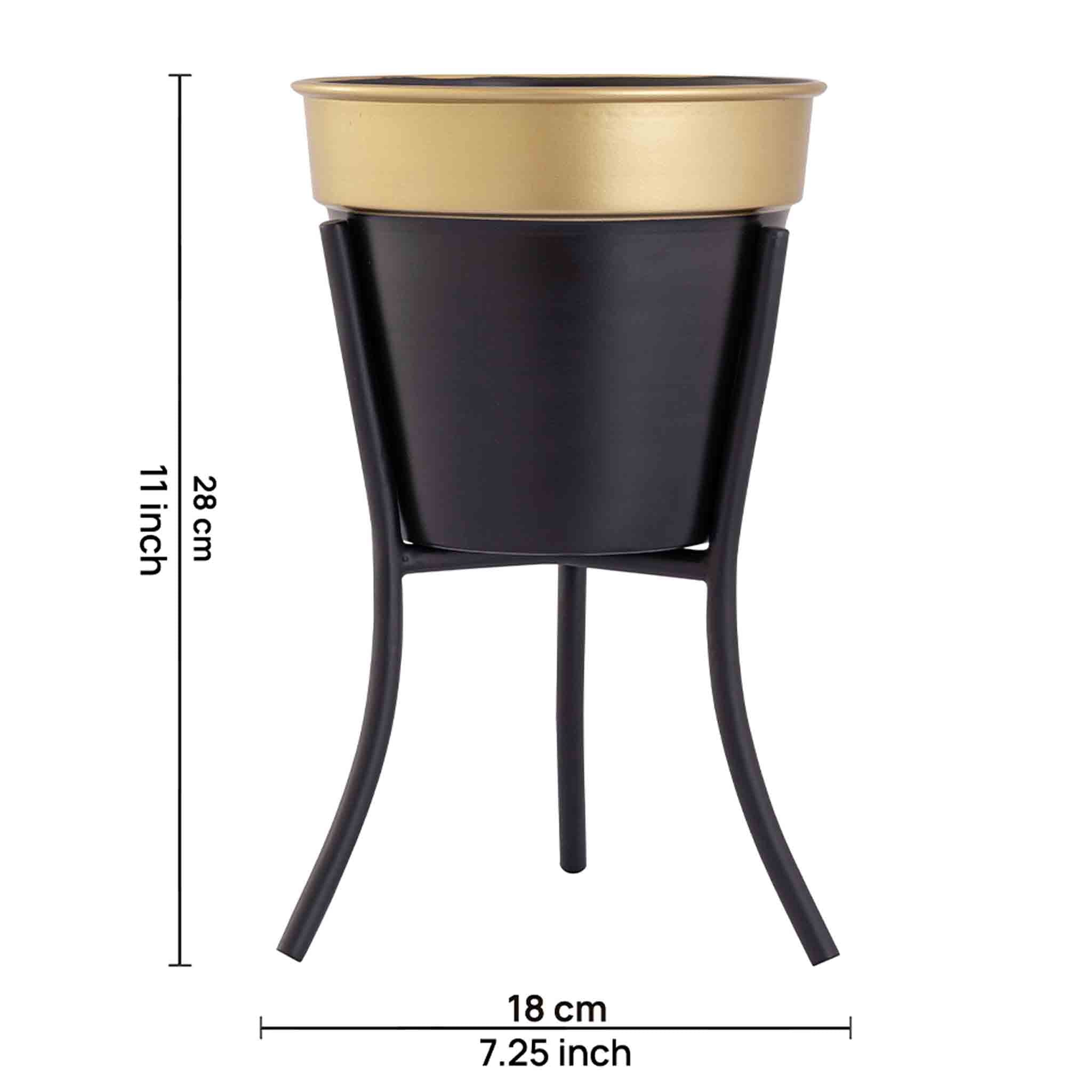 Orra Metal Planter, Small - Black