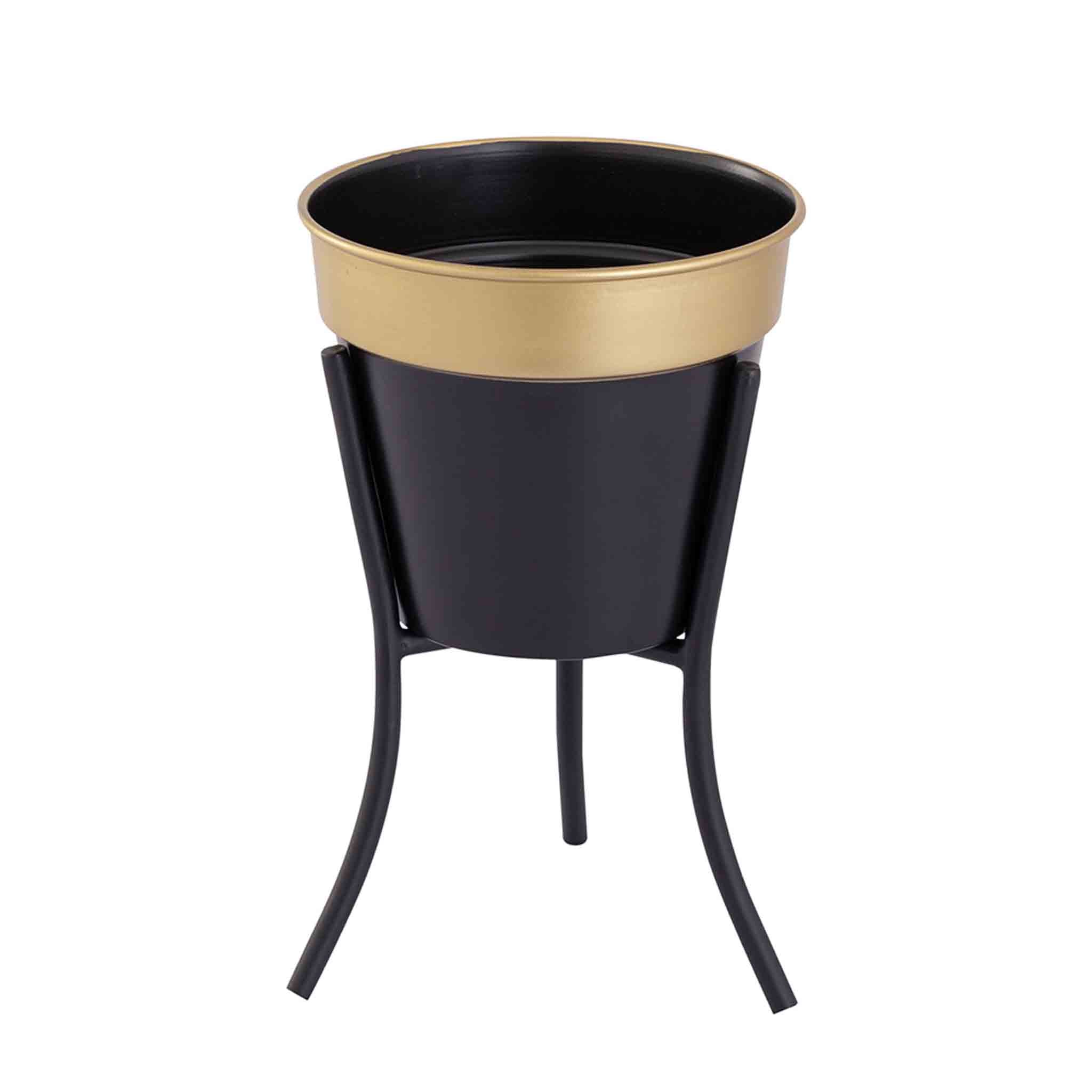 Orra Metal Planter, Small - Black
