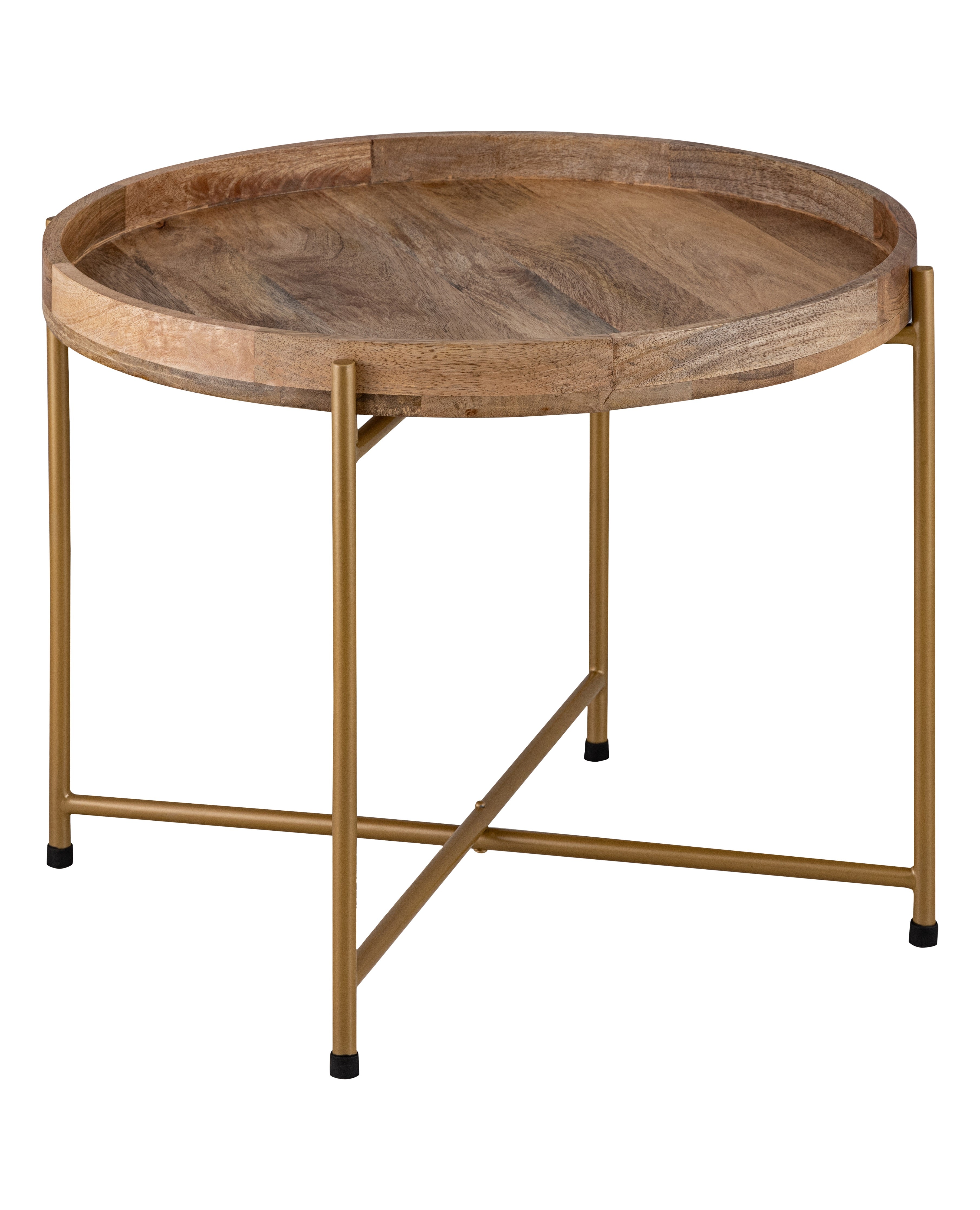 Gold Wooden Side Table For Home, Kitchen, Living Room, Balcony And Office