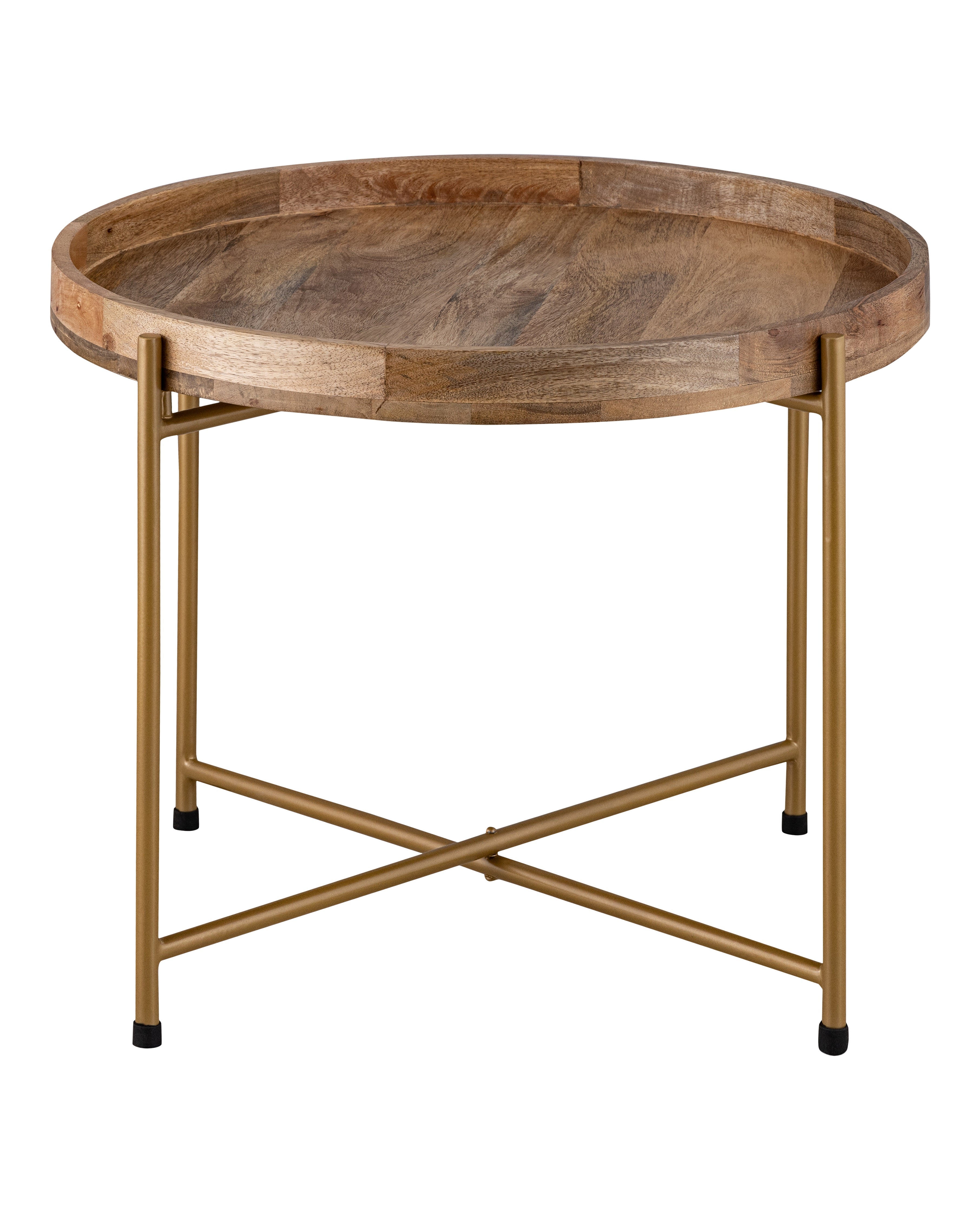 Gold Wooden Side Table For Home, Kitchen, Living Room, Balcony And Office