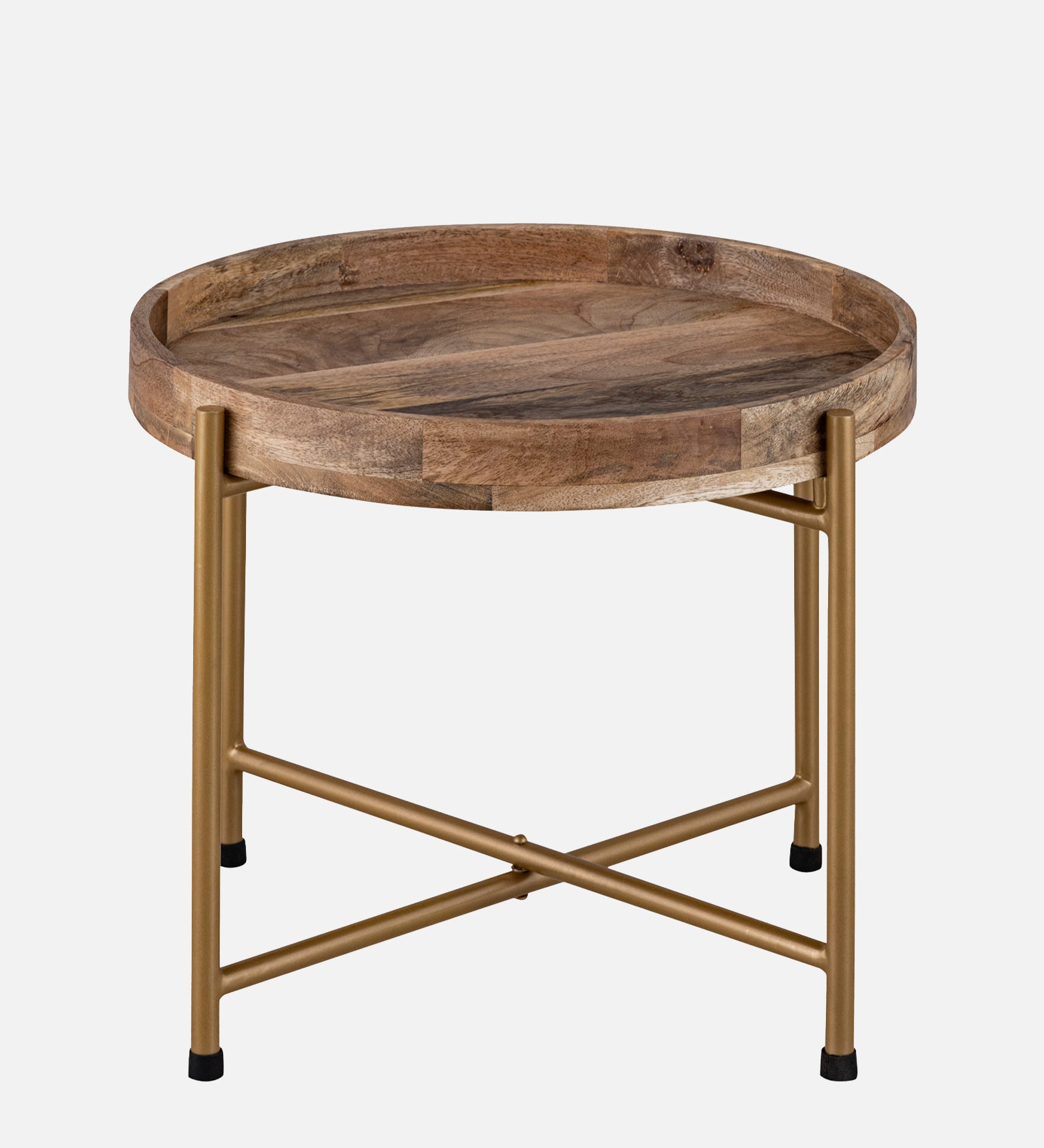 Gold Wooden Side Table For Home, Kitchen, Living Room, Balcony And Office