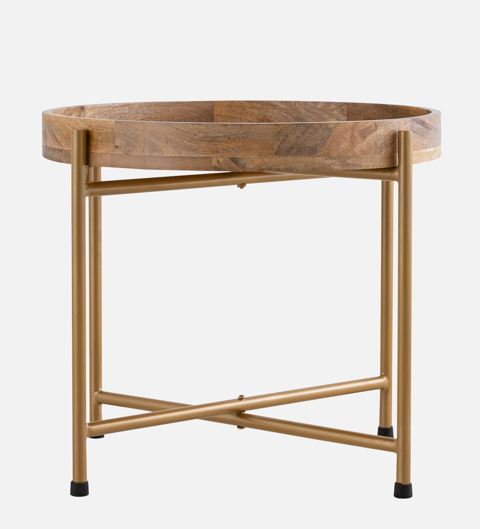 Gold Wooden Side Table For Home, Kitchen, Living Room, Balcony And Office