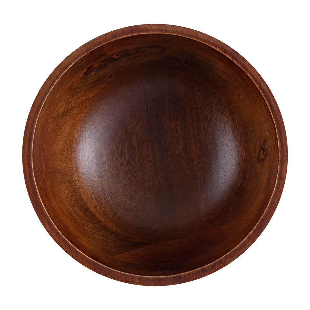 Brown Mango Wood Serving And Decor Bowl For Home, Kitchen And Office