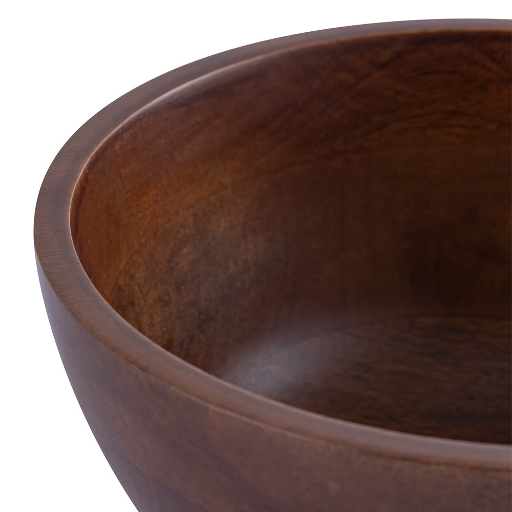 Brown Mango Wood Serving And Decor Bowl For Home, Kitchen And Office
