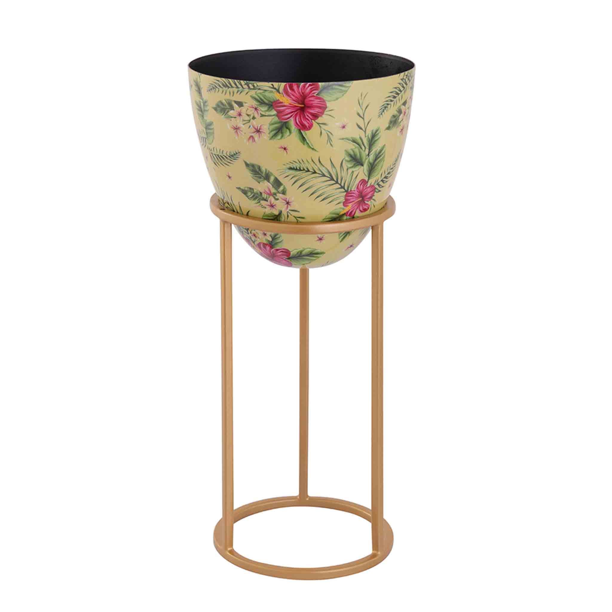 Cairo Metal Planter - Yellow