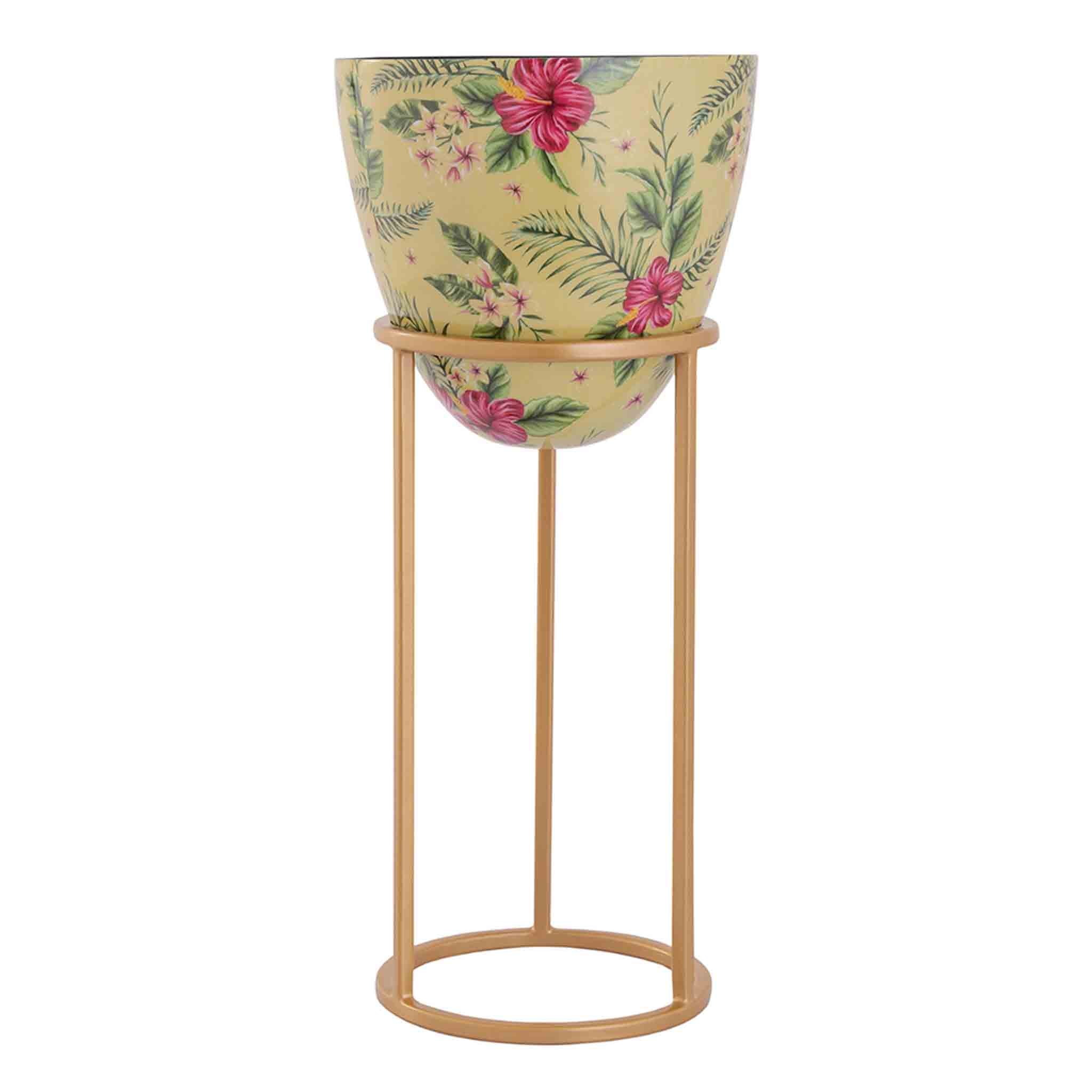 Cairo Metal Planter - Yellow
