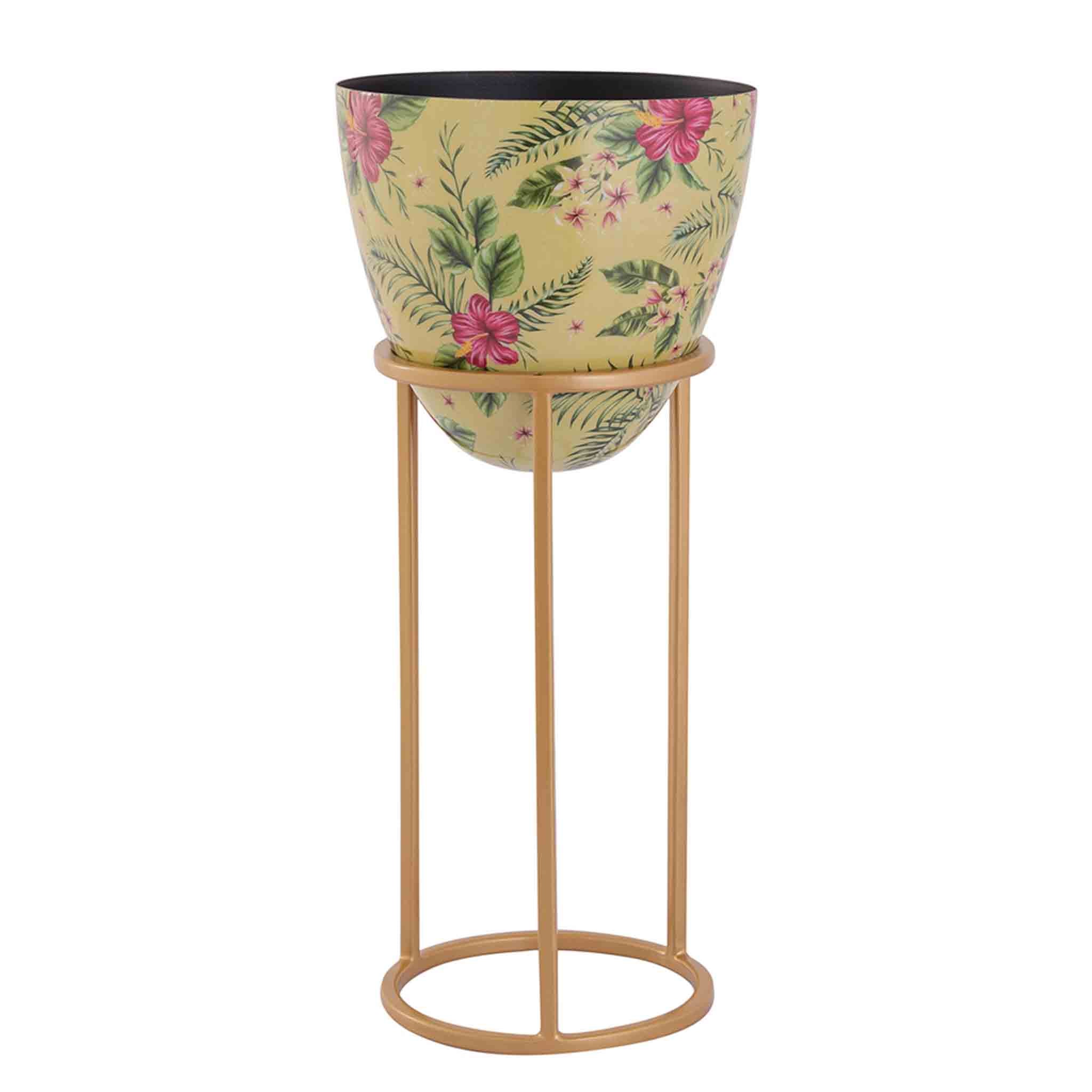 Cairo Metal Planter - Yellow