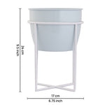 Metal Table Planter With Stand For Indoor Plants And Flowers