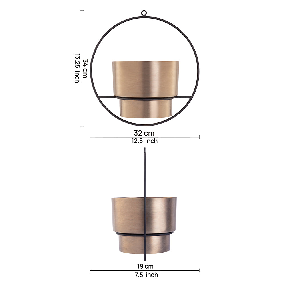 Elegant Metal Hanging Planter For Home Decor, Living Room And Office