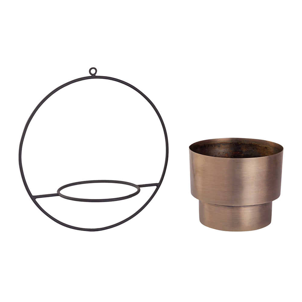 Elegant Metal Hanging Planter For Home Decor, Living Room And Office