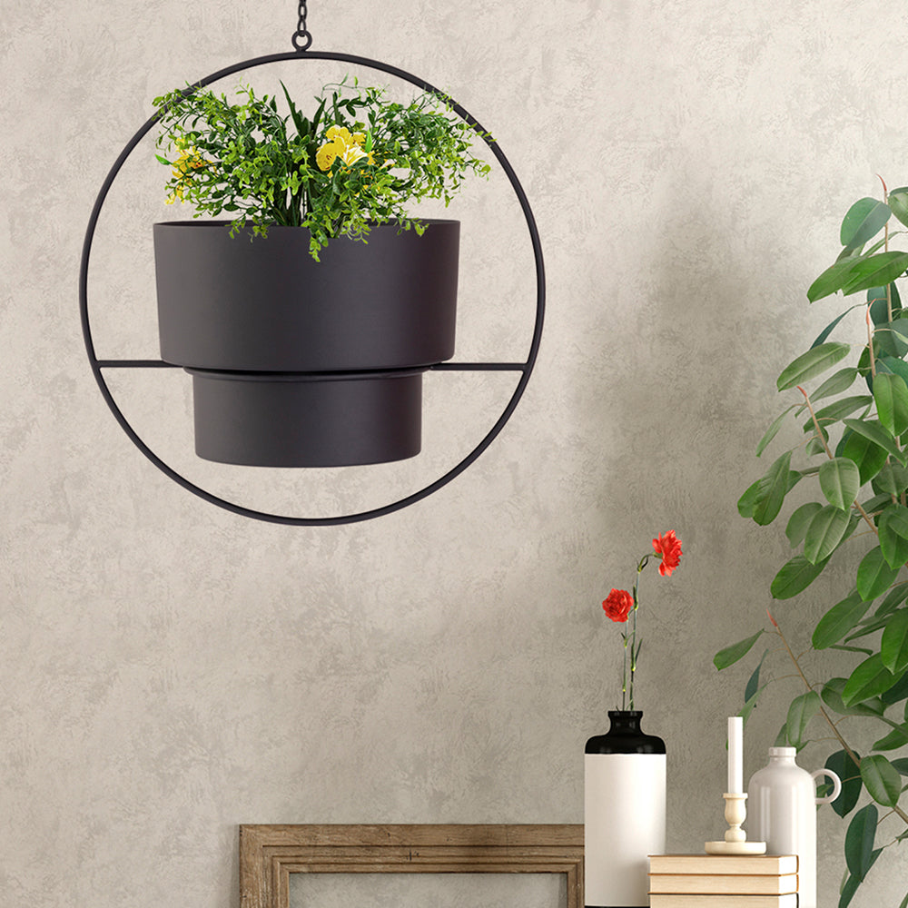 Elegant Metal Hanging Planter For Home Decor, Living Room And Office
