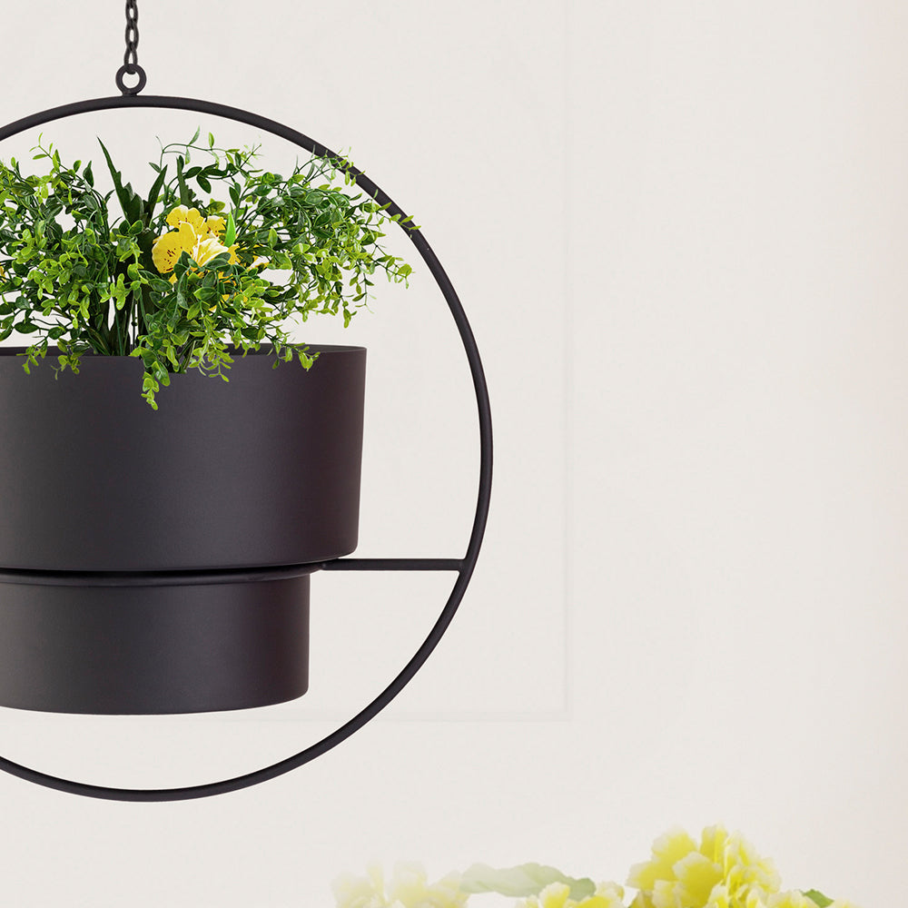 Elegant Metal Hanging Planter For Home Decor, Living Room And Office