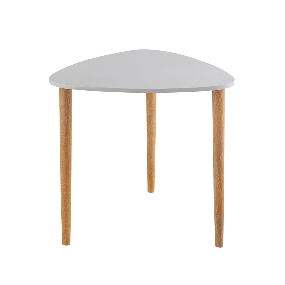 Avira Wooden Side Table, Large - White