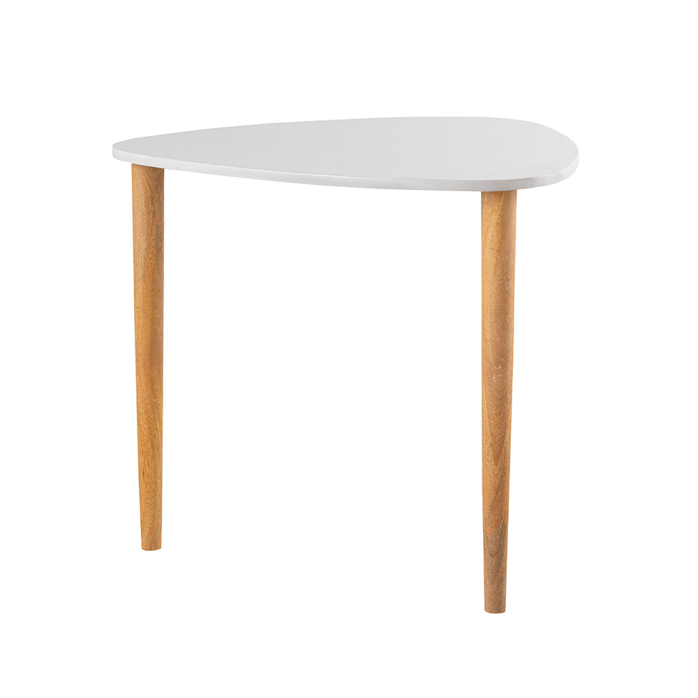 Avira Wooden Side Table, Large - White