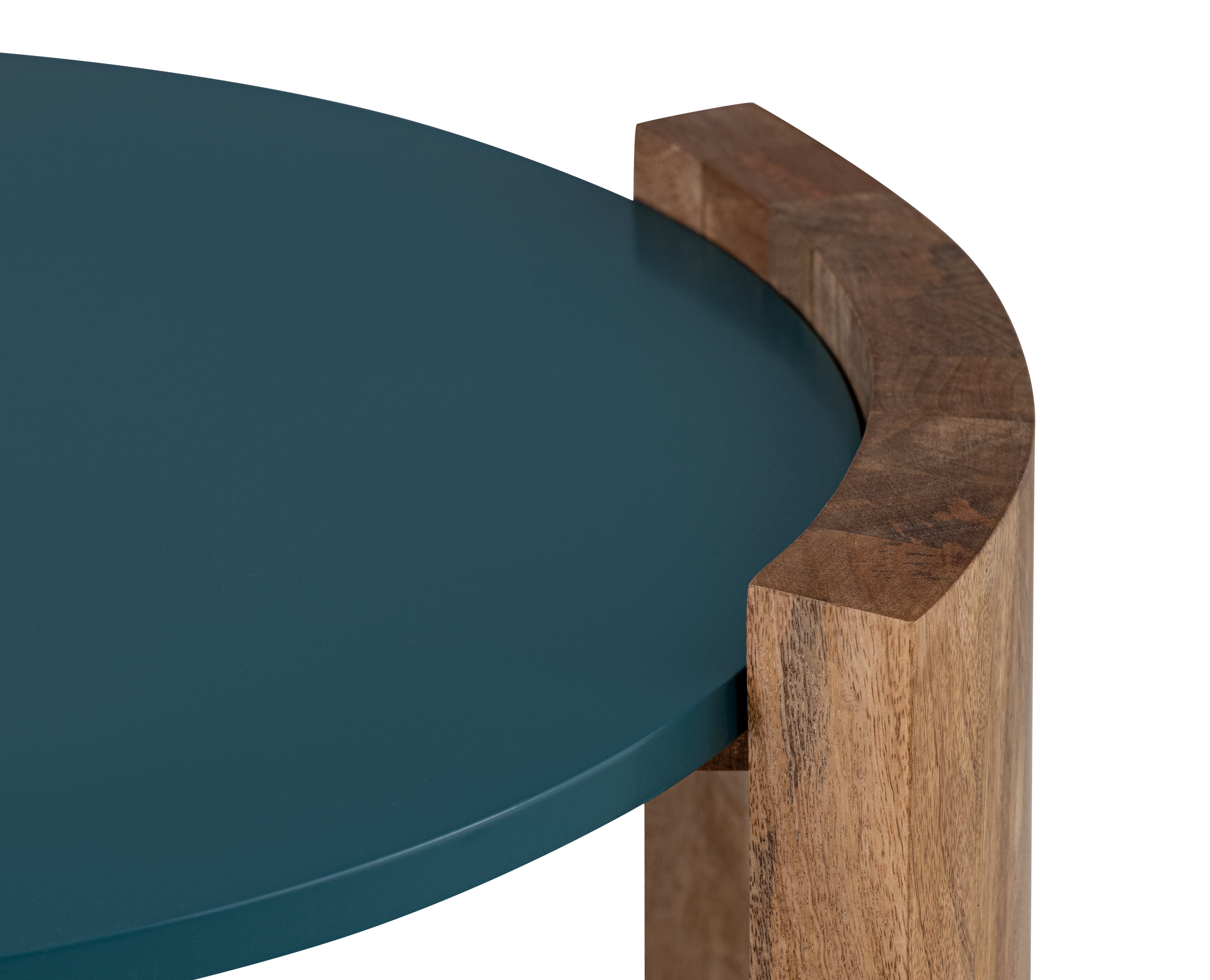 Blue Wooden Centre Table With Top For Home Decor And Office