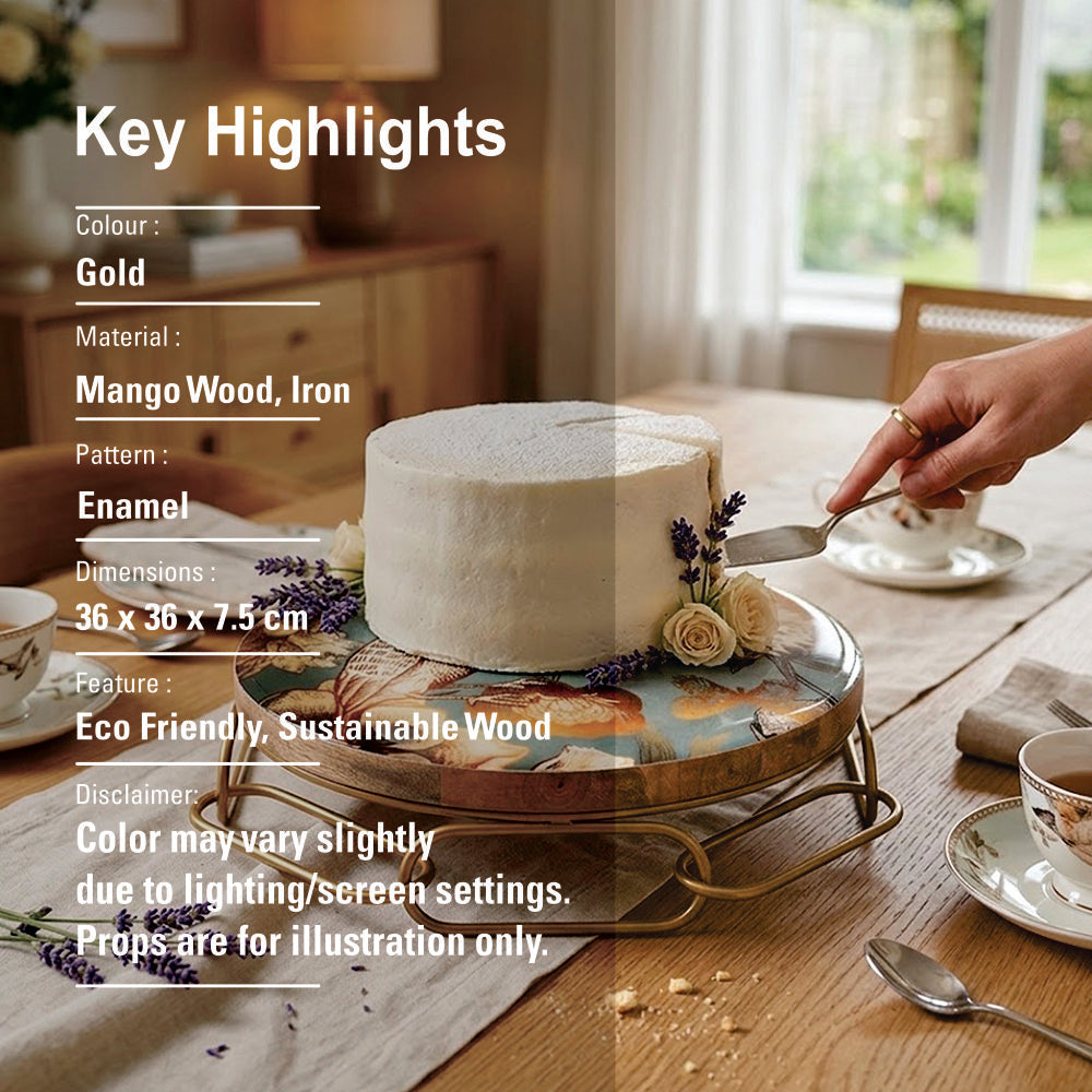 Wooden Cake Stand To Serve Cupcakes, Desserts And Nibbles For Occasion
