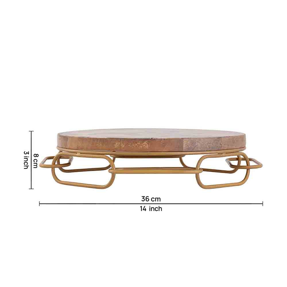 Wooden Cake Stand To Serve Cupcakes, Desserts And Nibbles For Occasion