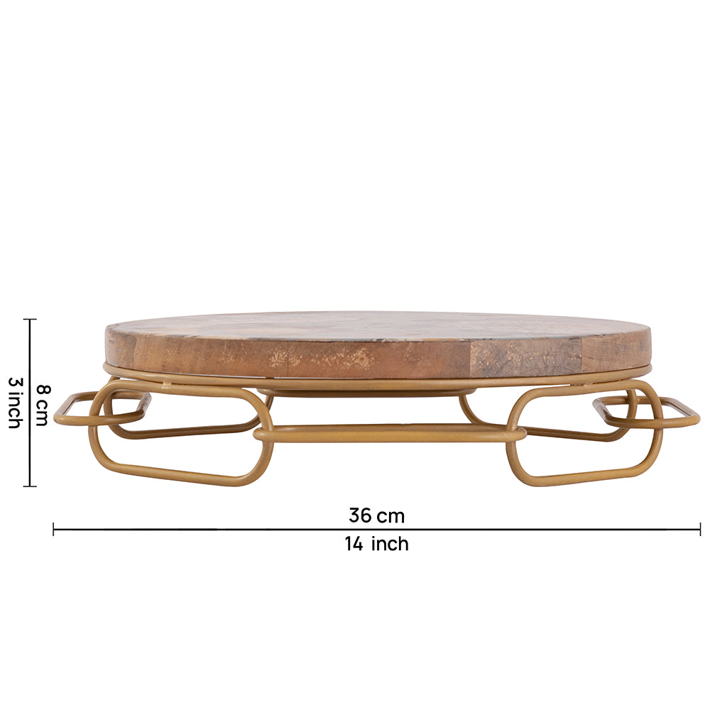 Wooden Cake Stand To Serve Cupcakes, Desserts And Nibbles For Occasion