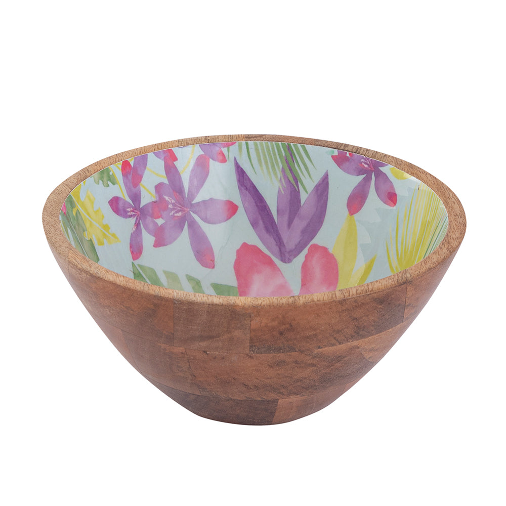 Wooden Serving And Decor Bowl With Spoon For Home, Kitchen And Office