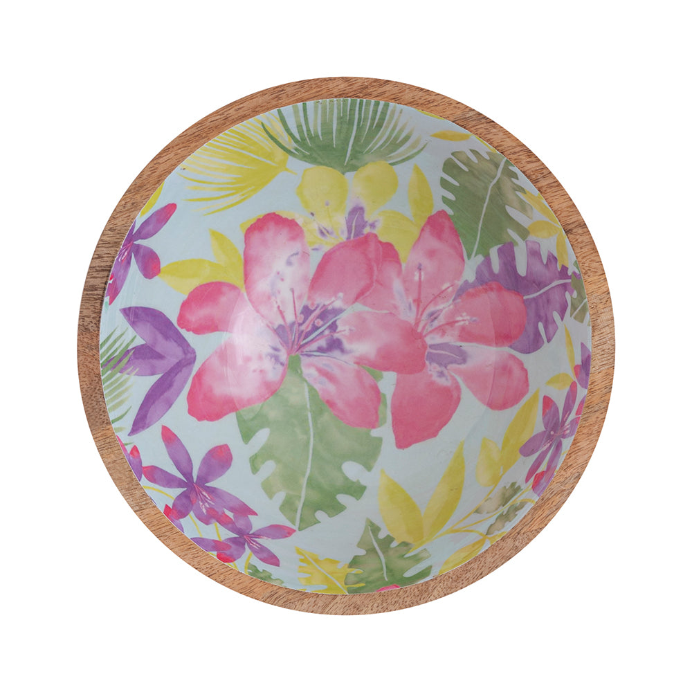 Wooden Serving And Decor Bowl With Spoon For Home, Kitchen And Office