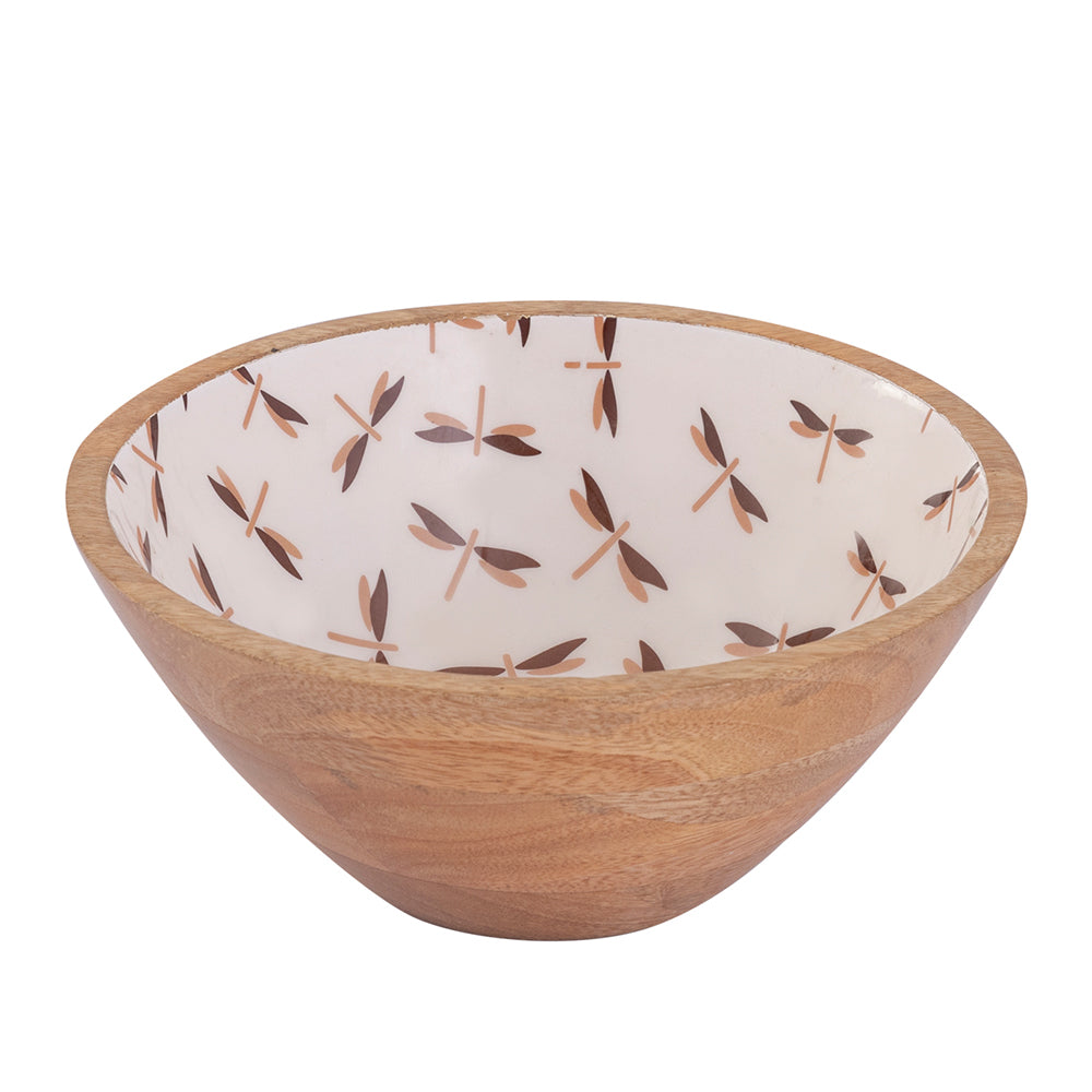 Wooden Serving And Decor Bowl With Spoon For Home, Kitchen And Office