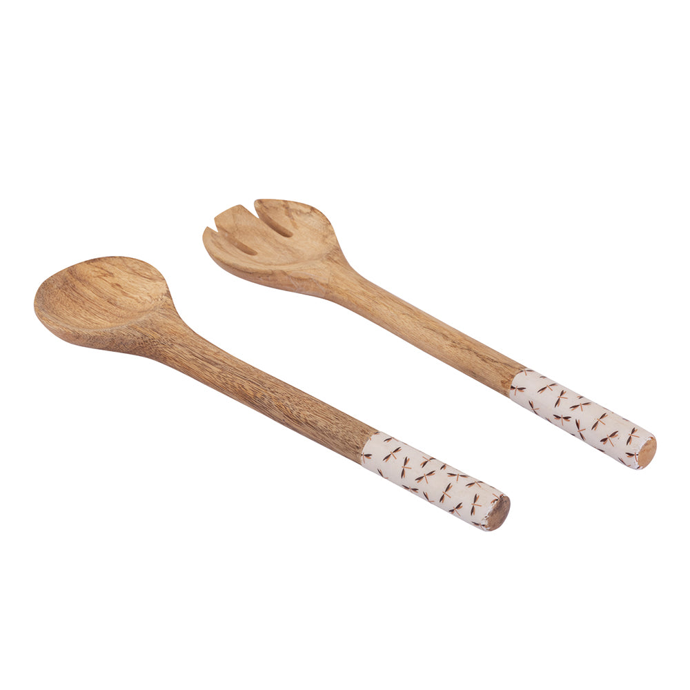 Wooden Serving And Decor Bowl With Spoon For Home, Kitchen And Office