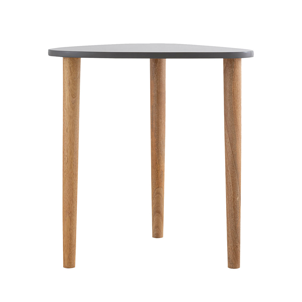 Avira Wooden Side Table, Medium - Grey