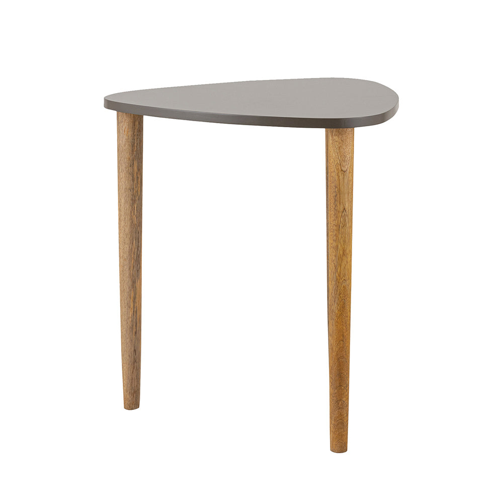 Avira Wooden Side Table, Medium - Grey