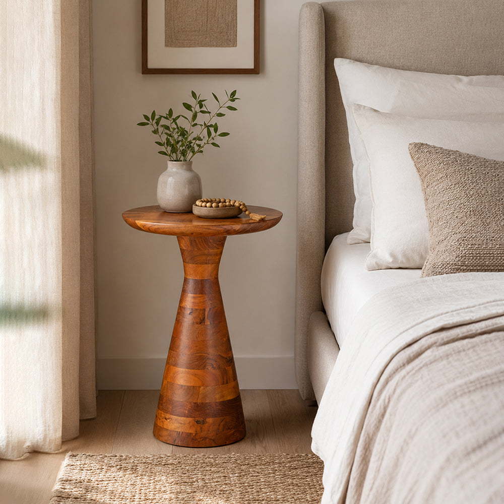Norr Wooden Side Table - Natural