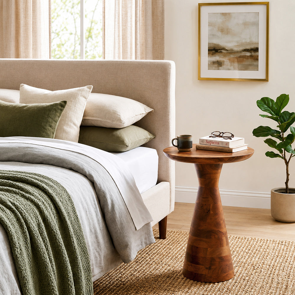 Norr Wooden Side Table - Natural